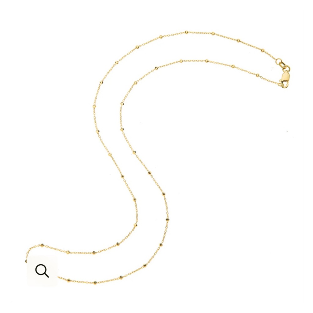 Jane Win 14k 18” satellite chain